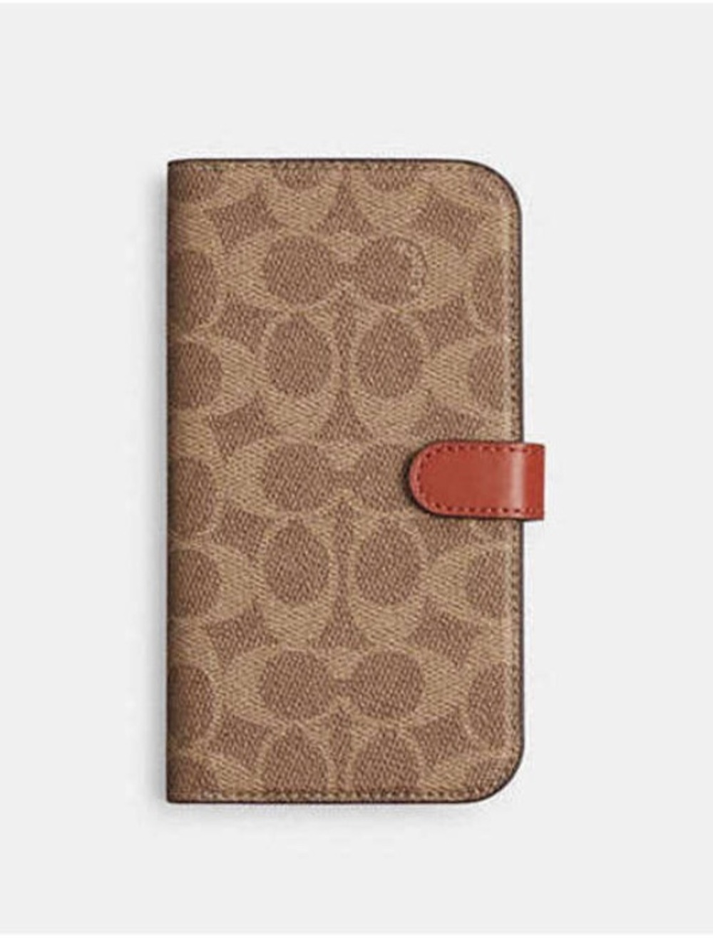 Coach Brown Signature Canvas iPhone 15 pro Folio  Wallet